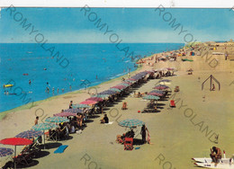 CARTOLINA  FREGENE,FIUMICINO,ROMA,LAZIO,SPIAGGIA,MARE,ESTATE,SOLE,VACANZA,BARCHE A VELA,BELLA ITALIA,VIAGGIATA 1968 - Fiumicino