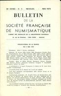 Bulletin De La Société Française De Numismatique No 5 - Books & Software