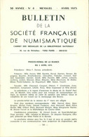 Bulletin De La Société Française De Numismatique . No 4 - Books & Software