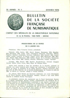 Bulletin De La Société Française De Numismatique . Cabinet Des Médailles De La Bibliothèque Nationale . No 1 - Livres & Logiciels