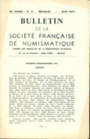 Bulletin De La Société Française De Numismatique . No 6 - Livres & Logiciels