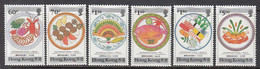 1990 Hong Kong International Cuisine Food Gastronomie SILVER Complete Set Of 6  MNH - Nuevos