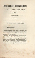 Numismatiqsue Mérovingienne De La Maurienne (Savoie) Deuxième Lettre - Livres & Logiciels
