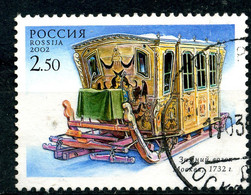 2002 Russie   Y&T N° 6646° Luge Couverte Anciens Carrosses - Usados