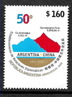 #75096 ARGENTINE,ARGENTINA 2022 CHINA DIPLOMATIC RELATIONS ANIVERSARY MOUNTAINS MNH MNH - Joint Issues