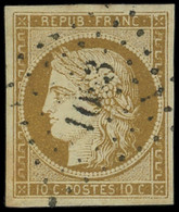 EMISSION DE 1849 - 1    10c. Bistre-jaune, Obl. PC 10( )3, TB/TTB - 1849-1850 Ceres