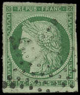 EMISSION DE 1849 - 2    15c. Vert, Oblitéré ETOILE, TB. C - 1849-1850 Ceres