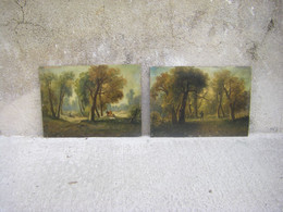 Deux Peintures Anciennes - Huiles