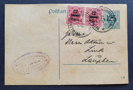 Württemberg/Deutsches Reich 1923, Dienstpostkarten DP13 MiF WILBLINGEN - Wurtemberg