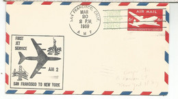 ESTADOS UNIDOS USA CC PRIMER VUELO JET ROUTE AM 2 SAN FRANCISCO NEW YORK 1959 - 2b. 1941-1960 Ungebraucht