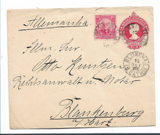 Bra176 / BRASILIEN - Ganzsache, Aufgewertet, 1910 Ex Blumenau Nach Blankenburg/Deutschland - Storia Postale