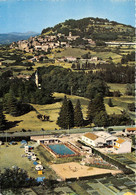 26-LA-BEGUDE-DE-MAZENC- LE CAMPING, LA PISCINE LE CHÂTEAU ET LE VIEUX VILLAGE VUE DU CIEL - Other & Unclassified