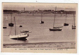 CPSM Carantec 29 Finistère Vue Prise Du Port Vers Saint Pol De Léon éditeur LL - Carantec