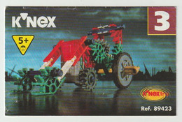 K'NEX Brochure-leaflet Creative Construction 89423 Model 3 K'NEXtra - K'nex