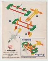 K'NEX Brochure-leaflet Creative Construction Vliegtuig-flugzeug Hasbro GMBH Soest (D) - K'nex