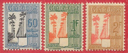 Guadeloupe Taxe N°38 à/to 40 1944 ** - Ongebruikt