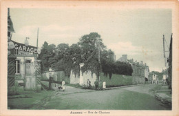 AUNEAU (Eure Et Loir) - Rue De Chartres - Garage Automobiles Mathis, Pompe à Essence - Auneau