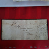 LETTRE DEVANT POUR BOSTON 1799 CACHET ROUGE PAID - 1701-1800: Precursores XVIII