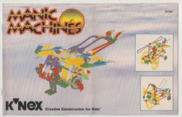 K'NEX Brochure-leaflet Creative Construction 21534 Manic Machines - K'nex
