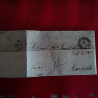 LETTRE DRESDE POUR MARSEILLE CACHET ROUGE P.D 1863 - Prefilatelia