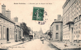 CPA Saint-Valèrien, Entrèe De La Ville Par Le Route De Sens - Saint Valerien