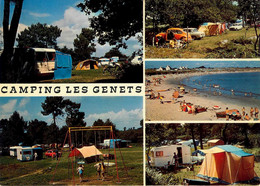 Névez * Souvenir Camping Les Genêts * Cpa 3 Vues * Caravanes Caravaning - Névez