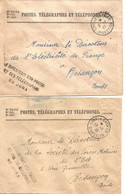 France Enveloppe -Postes-télégraphes-téléphones -cachet à Date  1946-47-Lons Le Saunier(39 Jura) - Correo Postal