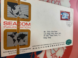 Hong Kong Stamp 1967 Seacom Map Telephone FDC Cover - Unused Stamps