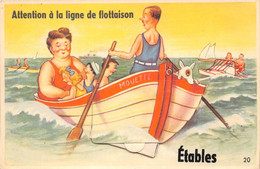 22-ETABLES- CARTE A SYSTEME DEPLIANTE- ATTENTION A LA LIGNE DE FLOTTAISON - Etables-sur-Mer