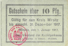 Wirsitz Posen 4  Notgeldschein 1917 UNC 3x Gefaltet 1x - 1° Guerra Mondiale