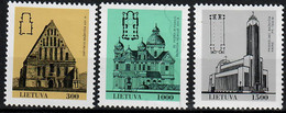 1993 Churches Mi 511-3 / Sc 437-9 / YT 445-7 / SG 516-8 MNH / Neus Sans Charniere / Postfrisch - Lithuania