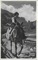Delcampe - 6948. Paysanne D'Evolène Sur Une Mule . Carte Circulée 1949. - Evolène