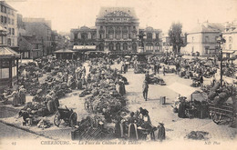 50-CHERBOURG-LA PLACE DU CHÂTEAU ET LE THEATRE - Cherbourg