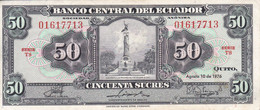 BILLETE DE ECUADOR DE 50 SUCRES DEL AÑO 1976  (BANK NOTE) - Ecuador