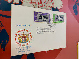 Hong Kong Stamp 1971 New Year Pig HK  FDC Cover - Neufs