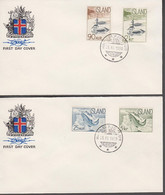 1959. ISLAND. FAUNA Set On FDC HAFNARFJÖRDUR 25. XI. 1959. Unusual With FDC Outside Reykj... (Michel 335-338) - JF518931 - Briefe U. Dokumente