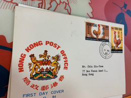 Hong Kong Stamp 1969 New Year Cock HK  FDC Cover - Neufs