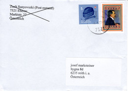 Brief Von 7524 Eberau Mit 130 Cent Koloman Moser + 5 Cent 2022 - Storia Postale