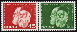 1961. NORGE. Henry Dunant - Red Cross. Nobel Prize Winner. Never Hinged Set.  (Michel 464-465) - JF519091 - Covers & Documents