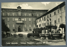 °°° Cartolina - Castel Gandolfo Palazzo Pontificio E Fontana - Carta Incollata Viaggiata °°° - Velletri