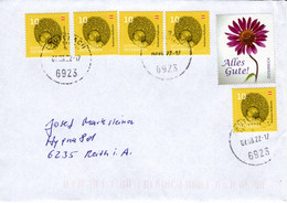 Brief Von 6923 Lauterach Mit Marke Alles Gute + 5 X 10 Cent 2022 - Storia Postale