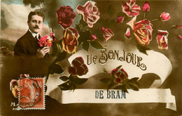 Bram * Carte Photo * Souvenir Et Bonjour De La Commune - Bram