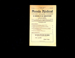 Revue " Le Monde Médical " N° 991, 1955 - Medicina & Salud