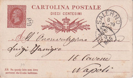 ITALIE 1879 ENTIER POSTAL/GANZSACHE/POSTAL STATIONERY CARTE DE PALERMO - Entero Postal