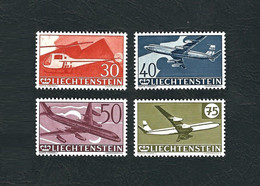 LIECHTENSTEIN 1960 - 30° Anniversario Del Francobolo Di Posta Aerea - MNH - Yt: 34-37 - Aéreo