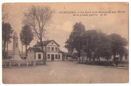 (88) 327, Dompaire, Delboy 5, La Gare Et Le Monument Aux Morts De La Grande Guerre - Dompaire