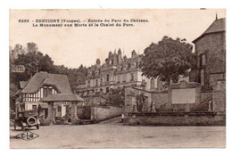 (88) 448, Xertigny, CLB 8329, Entrée Du Parc Du Château, Le Monument Aux Morts Et Le Chalet Parc - Xertigny