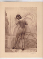 Gravure Nu Féminin Académique Femme Nue érotisme Risque Signé Au Crayon LARYEW 28 X 22 - Posters