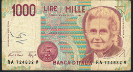 ITALY P114a 1000 LIRE 1990  #RA     FINE - 1000 Liras