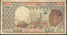 GABON P3e 1000 FRANCS 1.1.1983 Signature 3 FINE Only 4 P.h. - Gabon